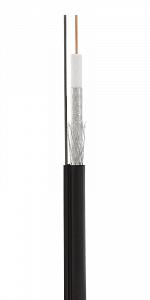 RG-11U, 75 Ом, CCS/Al/Al 83% + ТРОС*1 (бухта 305 м), черный OUTDOOR (01-3021)